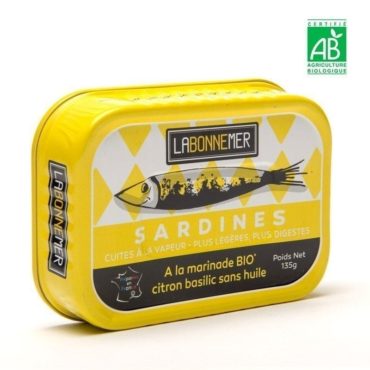 Sardines marinade BIO citron basilic sans huile - La Bonne Mer