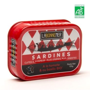 Sardines tomate et basilic BIO - La Bonne Mer